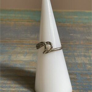 Silver Tone Dolphin Design Ring Size